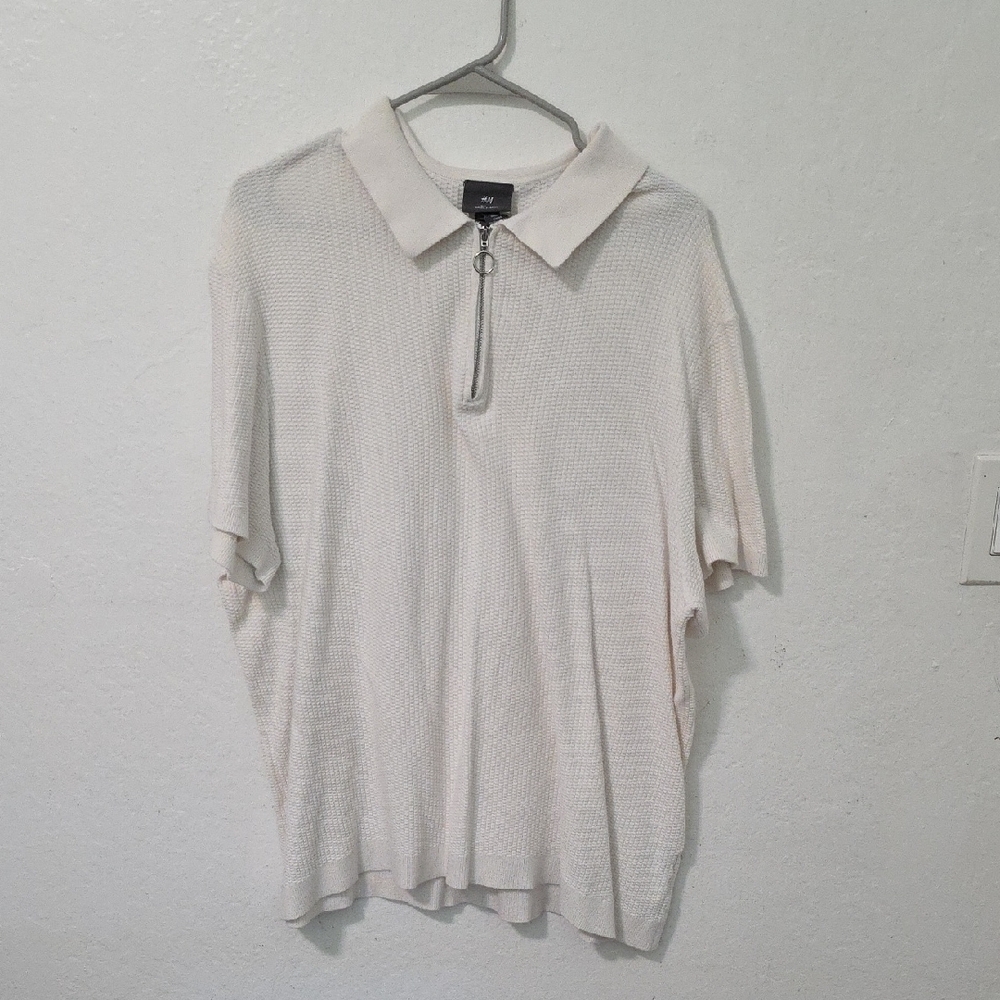 H&M Off-White Slim Fit Polo